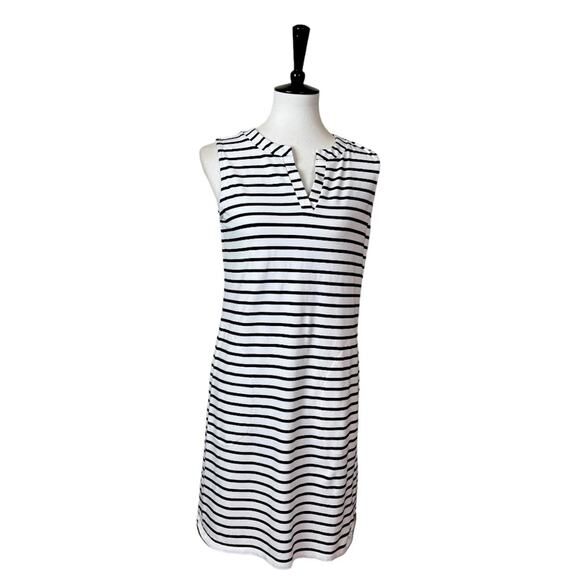 Chico’s Dress Shift Tee Shirt Sleeveless V-neck Stripe Chico’s 0 - Women’s XS - Picture 1 of 12